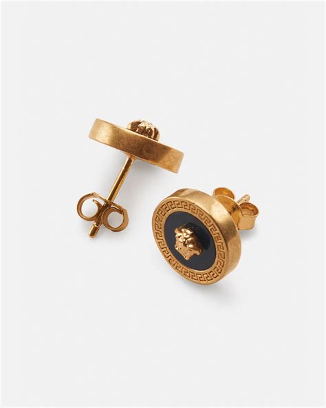 versace earrings studs|versace gold stud earrings men's.